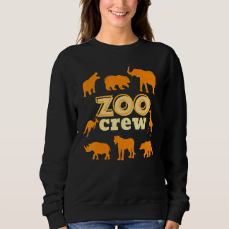 Sweatshirt Zoo Crew Safari Animaux Famille Africaine Vacances