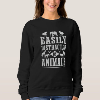 Sweatshirt Zoo facilement distrait par les animaux soigneur d