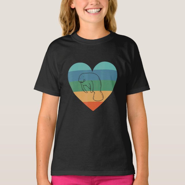 Sweatshirt Zookeeper Retro Heart Sea Cow Sea Animal Women Man (Devant)