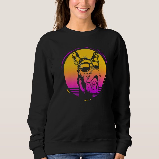 Sweatshirt Zookeeper Zoologist Zoology Retro Donkey (Devant)
