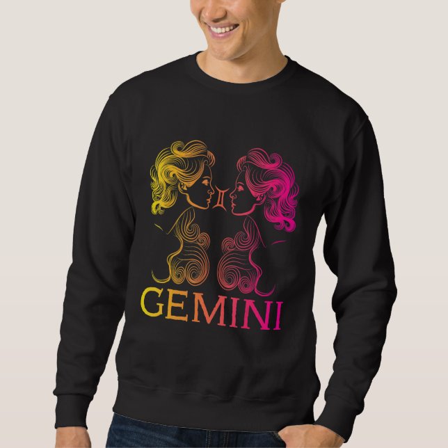Sweatshirt Zwilling Zodiac Sign Horoscope 1 (Devant)