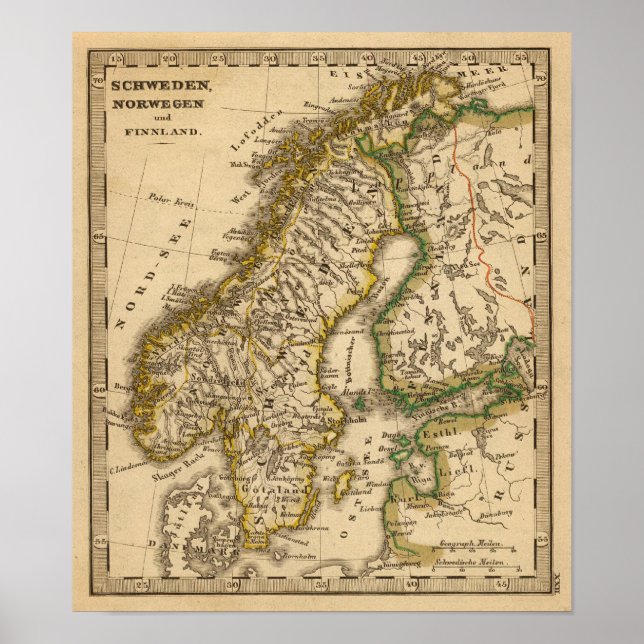 Sweden, Norway, and Finland Poster (Vorne)