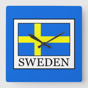 Sweden Quadratische Wanduhr