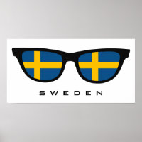 Sweden Shades custom text & color poster