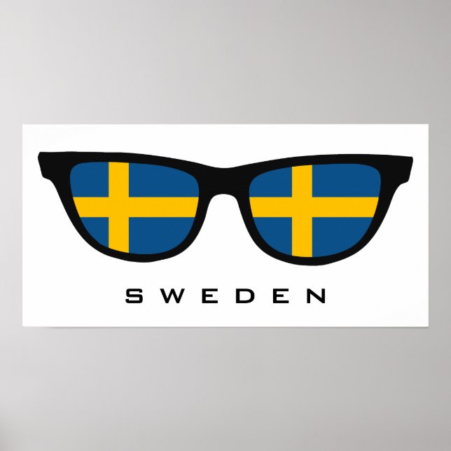 Sweden Shades custom text & color poster (Vorne)