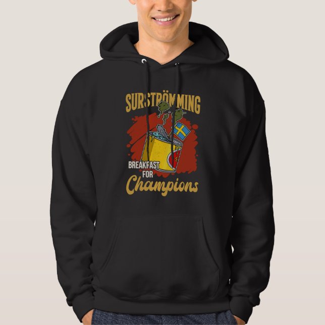 Sweden Swedish fish specialty Surstromming puke fi Hoodie (Vorderseite)