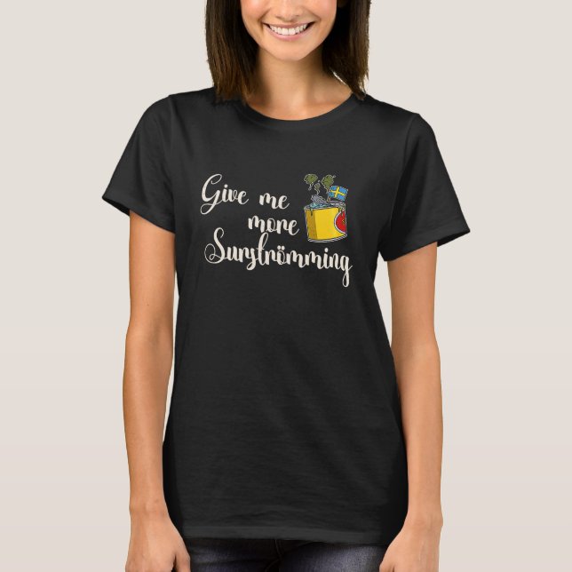 Sweden Swedish fish specialty Surstromming puke fi T-Shirt (Vorderseite)