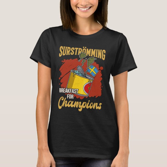 Sweden Swedish fish specialty Surstromming puke fi T-Shirt (Vorderseite)