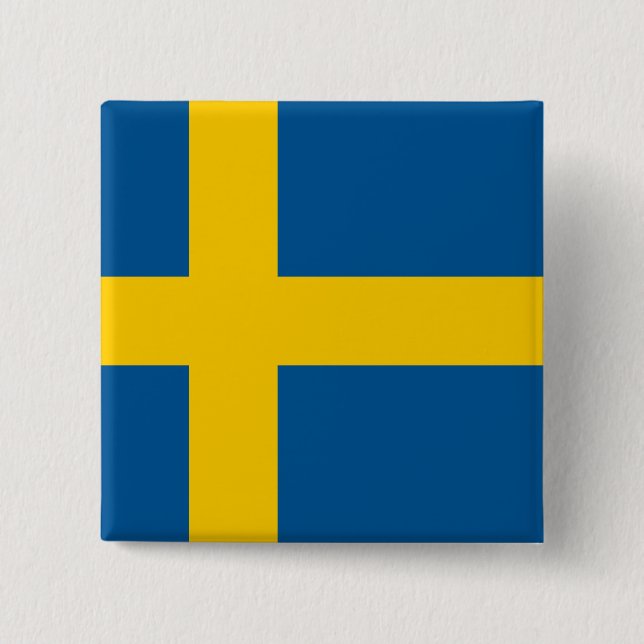 Sweden (Swedish) Flag Button (Vorderseite)