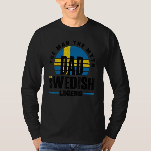 Sweden Swedish Sweden Flag Father T-Shirt (Vorderseite)