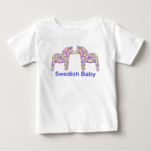 Swedish Baby Confetti Dala Horse T-shirt