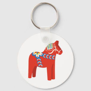 Swedish Dala Horse Schlüsselanhänger