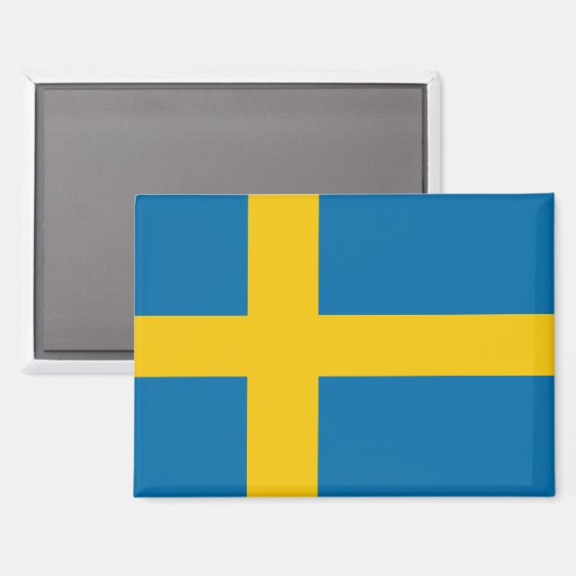 Swedish Flag Magnet (Vorderseite/Rückseite)