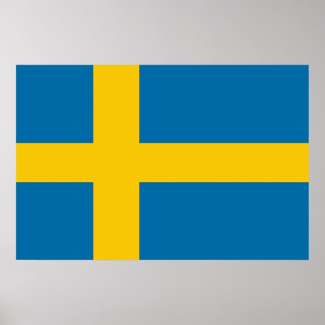 Swedish Flag Poster (Vorne)