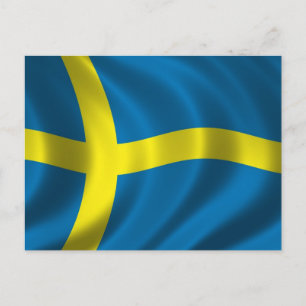 Swedish Flag Postkarte