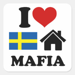 Swedish House Music Quadratischer Aufkleber