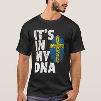 Swedish Sweden Flag IT's IN MY DNA Christmas Gift T-Shirt
