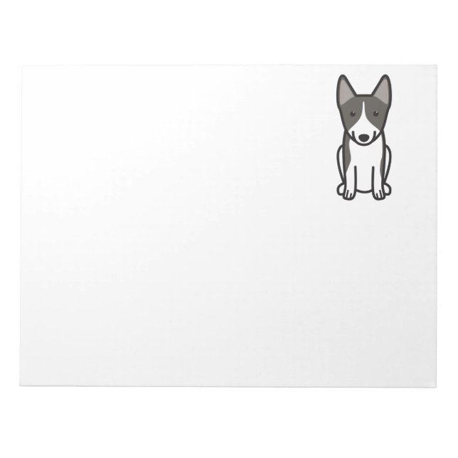 Swedish Vallhund Dog Cartoon Notizblock (Vorderseite)
