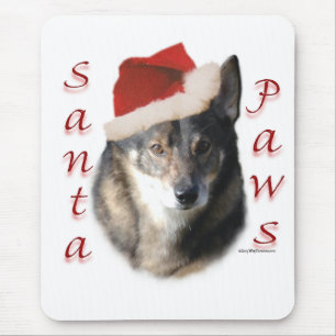 Swedish Vallhund Santa Paws Mousepad