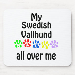 Swedish Vallhund Walks Design Mousepad