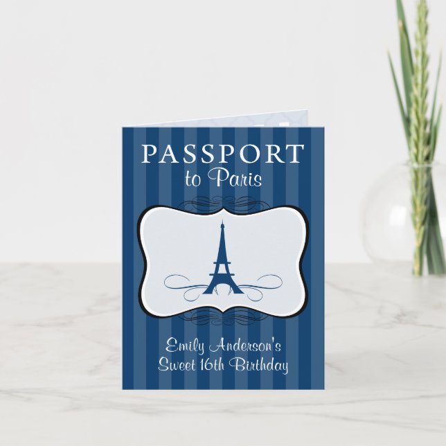 Swee 16e anniversaire Passport Invitation (Devant)