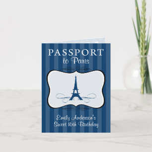 Swee 16e anniversaire Passport Invitation