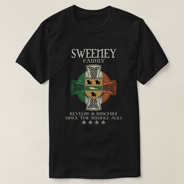 Sweeney Family Ireland Sweeney Nachname T-Shirt (Design vorne)