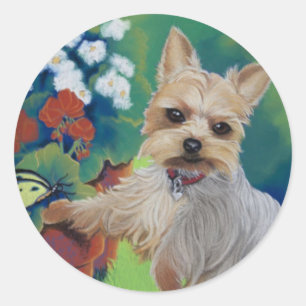 Sweentess Yorkie Runder Aufkleber