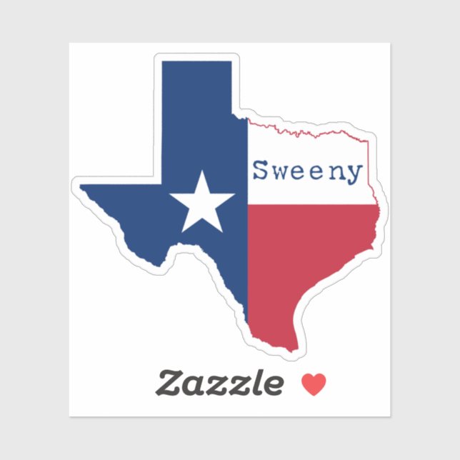 Sweeny Texas Flag Aufkleber (Blatt)