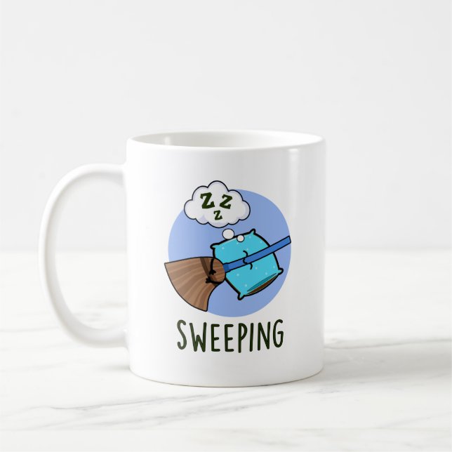 Sweep Funny Sleeping Broom Pub Kaffeetasse (Links)