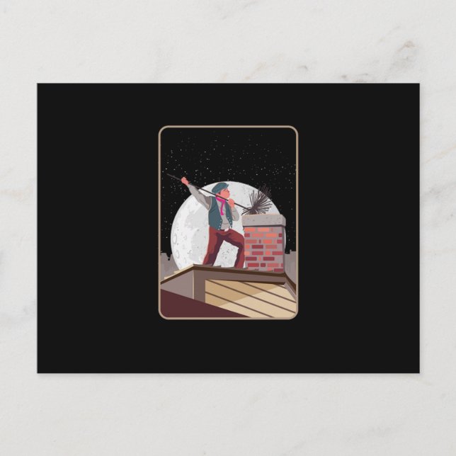 Sweep Night Mond Sweeper Sweeper Postkarte (Vorderseite)