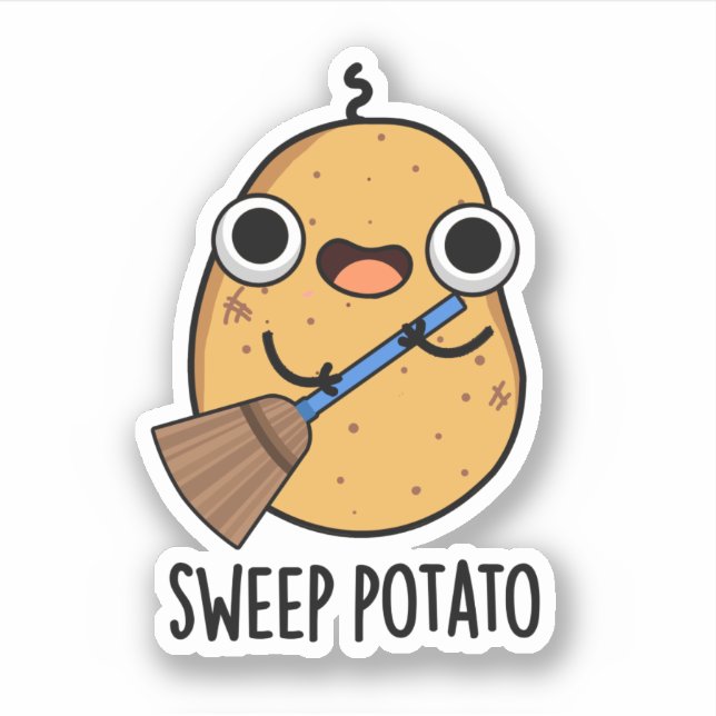Sweep Potato Funny Sweet Potato Puff Aufkleber (Vorderseite)