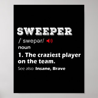 Sweeper-Position Jugendfußballliga-Team-Geschenk F Poster