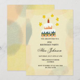Sweer Geburtstagskuchen Geburtstagseinladung Einladung