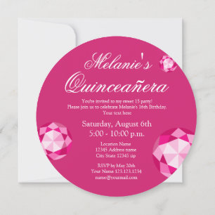 Sweet 15 Quinceañera invitations à la fête d'anniv