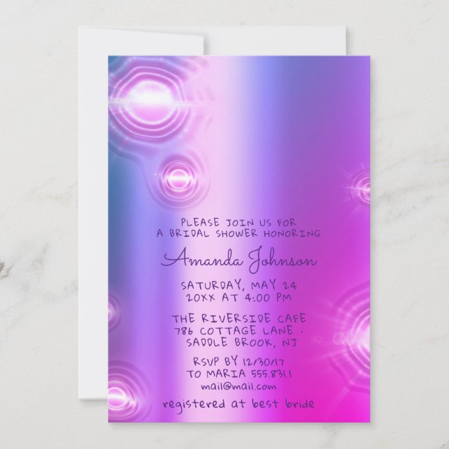 Sweet 16. 15. Futuristic Unicorn Pink Einladung (Vorderseite)