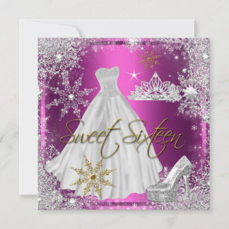 Sweet 16 16 . Geburtstag Pink White Gold Elite Einladung