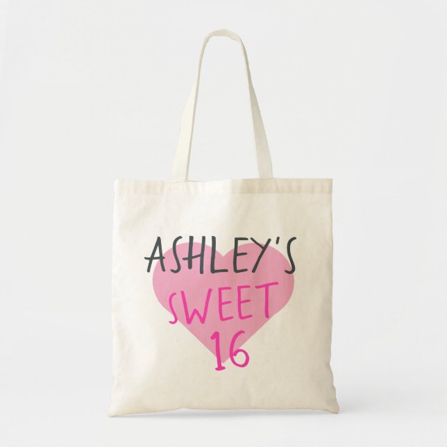 Sweet 16 16. Geburtstag Tragetasche (Vorne)