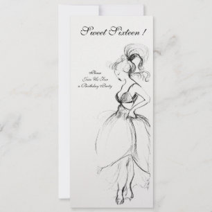 SWEET 16 ANNIVERSAIRE Black White Programme