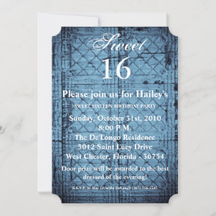 Sweet 16 Anniversaire Invitation Rustique Plafond