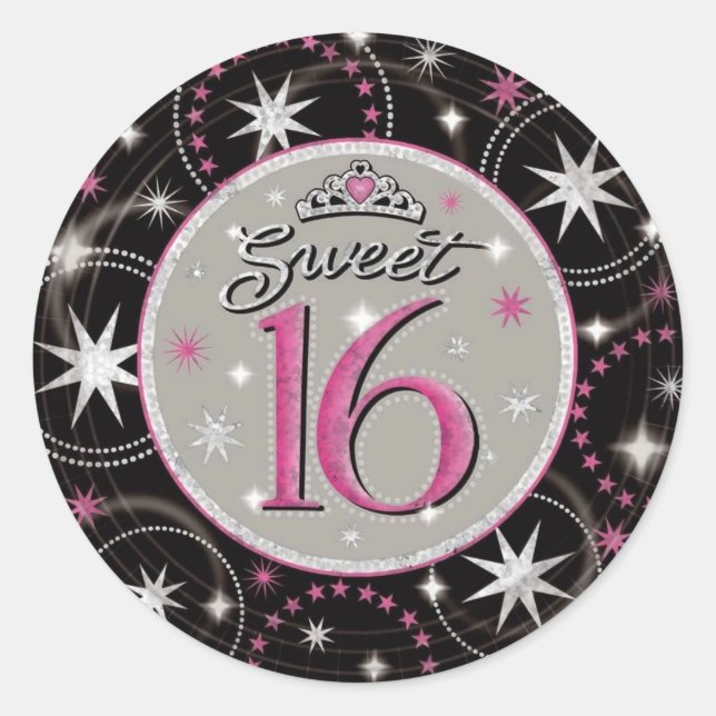 Sweet 16 Aufkleber (Vorderseite)