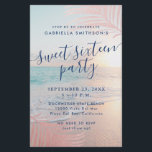 Sweet 16 Beach Party Einladung BUDGET PAPER FLYER<br><div class="desc">Ein erschwinglicher, billiger BUDGET THIN PAPER FLYER, um in PERSON die Version unseres schicken rosa und türkisfarbenen aqua-blauen Meeresstrand Sonnenuntergang mit Rose goldgelben Palmenblättern und Hasy Gradient Overlay Hintergrund auf einem sommerlichen Thema süße 16 Geburtstag Einladung. Alle Formulierungen können für jedes Alter Geburtstag oder Feiern geändert werden, und es gibt...</div>