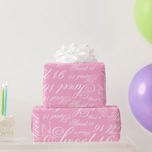 Sweet 16 Benutzerdefinierte Farbe Geschenkpapier