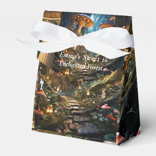 Sweet 16 Bezauberte Waldweiden BerghüttePilz Geschenkschachtel (Vorderseite)