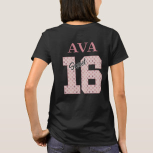 Sweet 16 Birthday Girl Rose Farbtypografie T-Shirt
