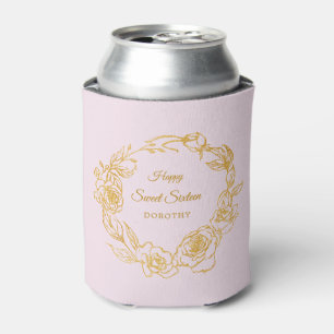 Sweet 16 Birthday Luxe Gold Rose Blush Pink Dosenkühler
