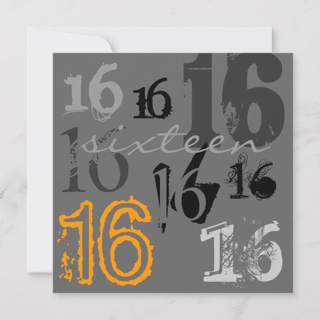 Sweet 16 Birthday Party Einladungen (Vorderseite)