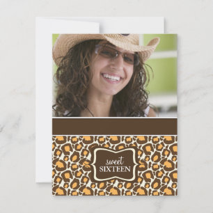 Sweet 16 Birthday Party Einladungen {Animal Print}