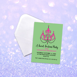 Sweet 16 Birthday Party Einladungen (grün)