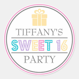 Sweet 16 Birthday Party Gefallen Sticker